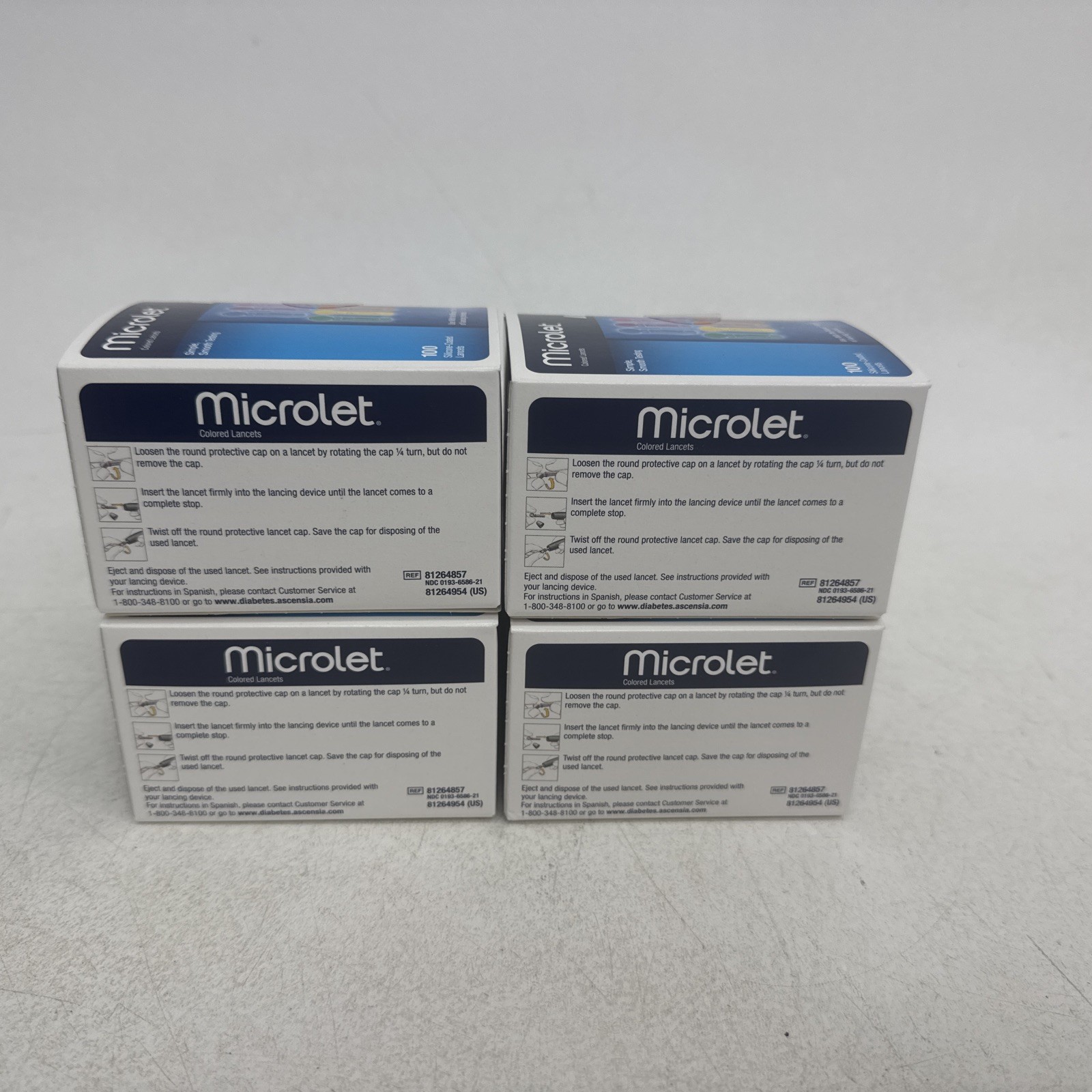 Bayer Microlet Colored Lancets - 400ct (4 Boxes) - Exp. 01/26 NEW