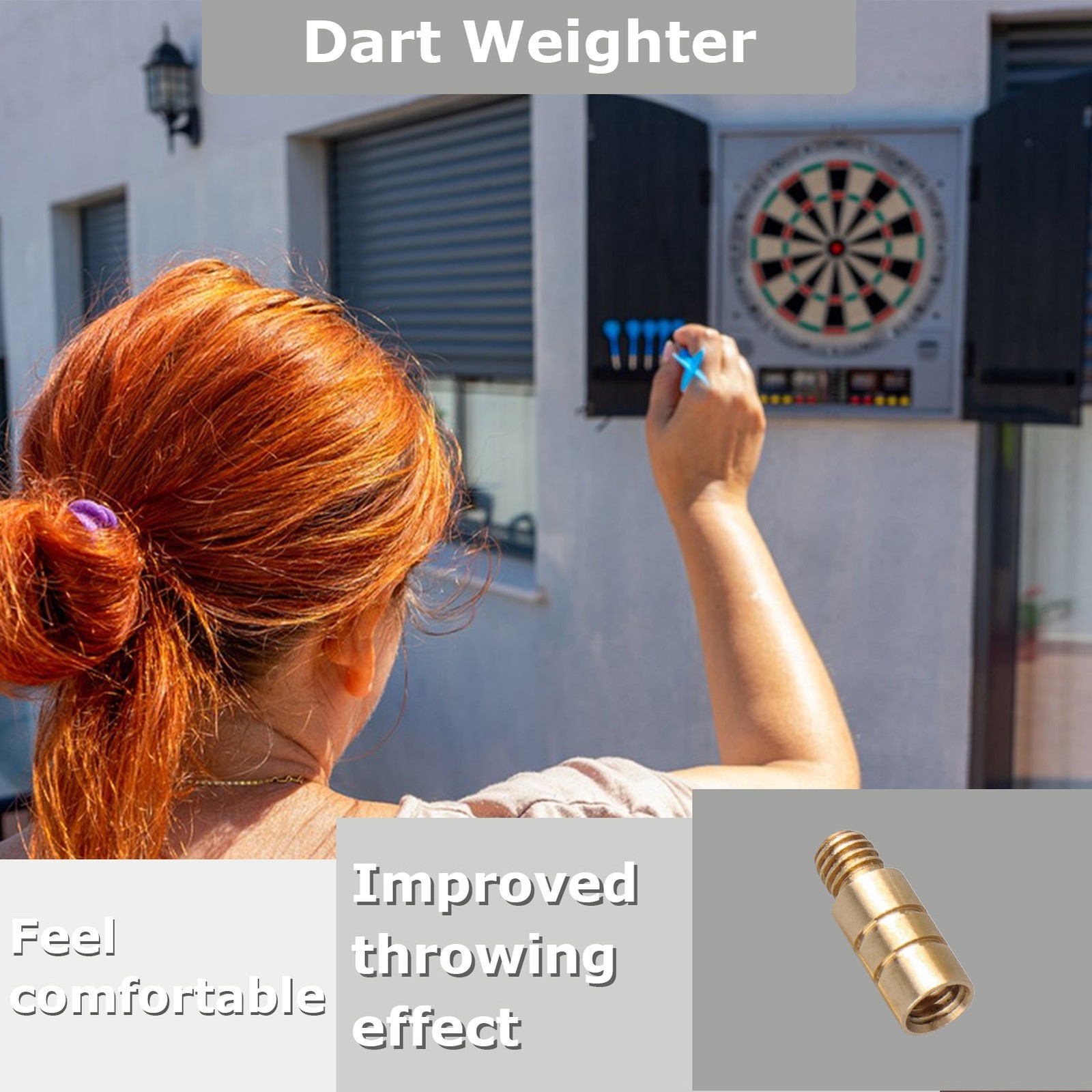 2g Copper Dart Weight Add Accentuator 2Pcs 2BA Thread Copper Color