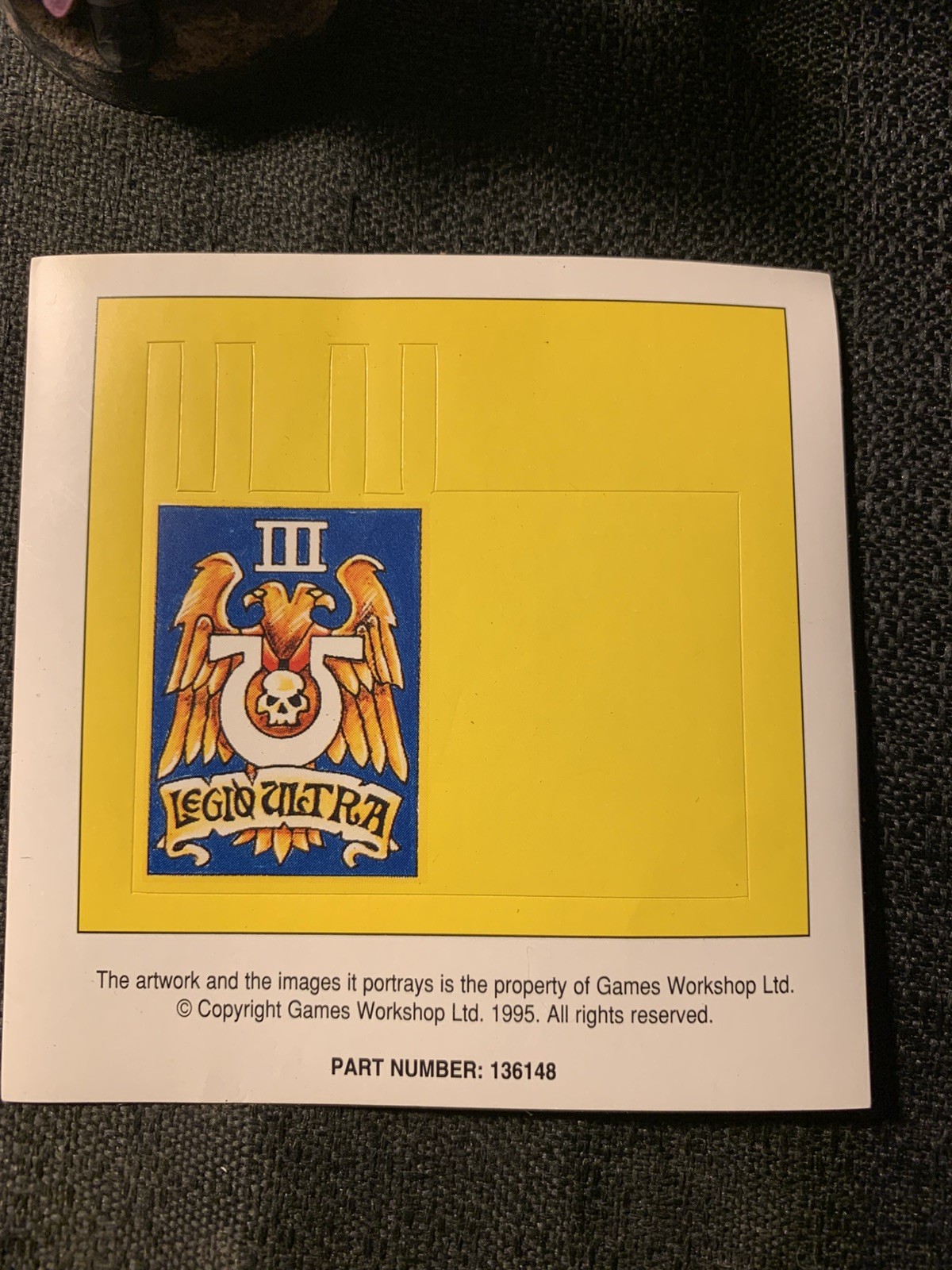 WH40k Ultramarines Dreadnought-sized Banner - Legio Ultra 1995