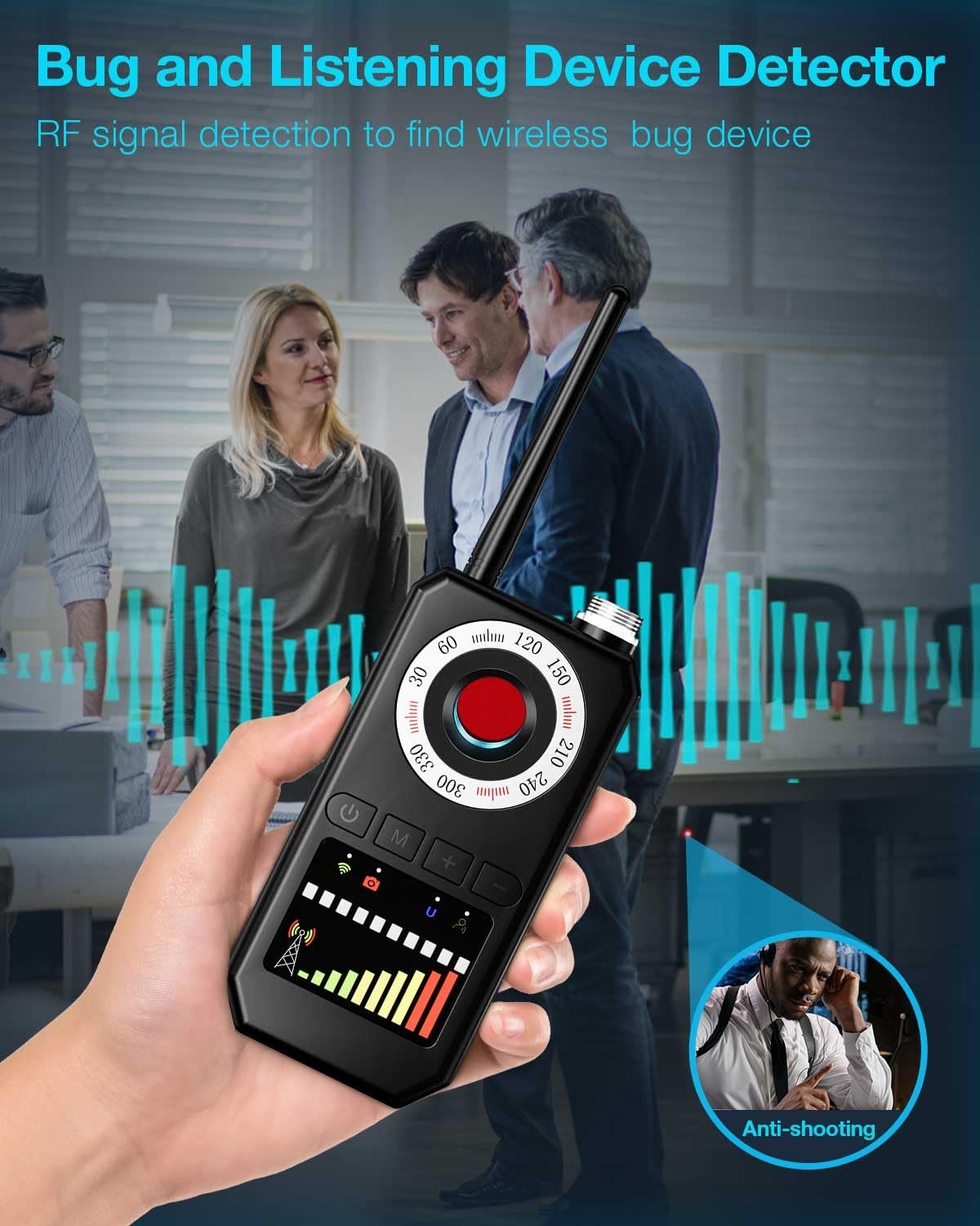 Hidden Camera Detectors,Bug Sweeper Detector, GPS Tracker Detector, rf Detect...