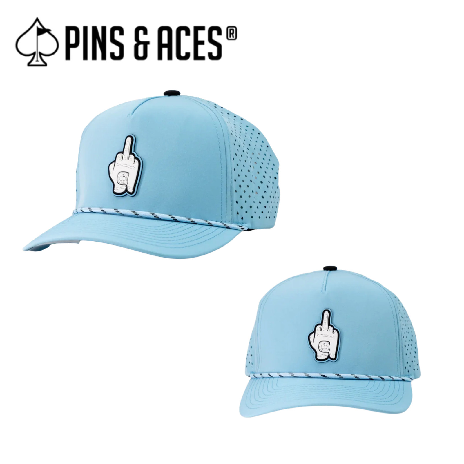 Pins & Aces: Middle Finger Snapback Hat & MATCHING Ball Marker