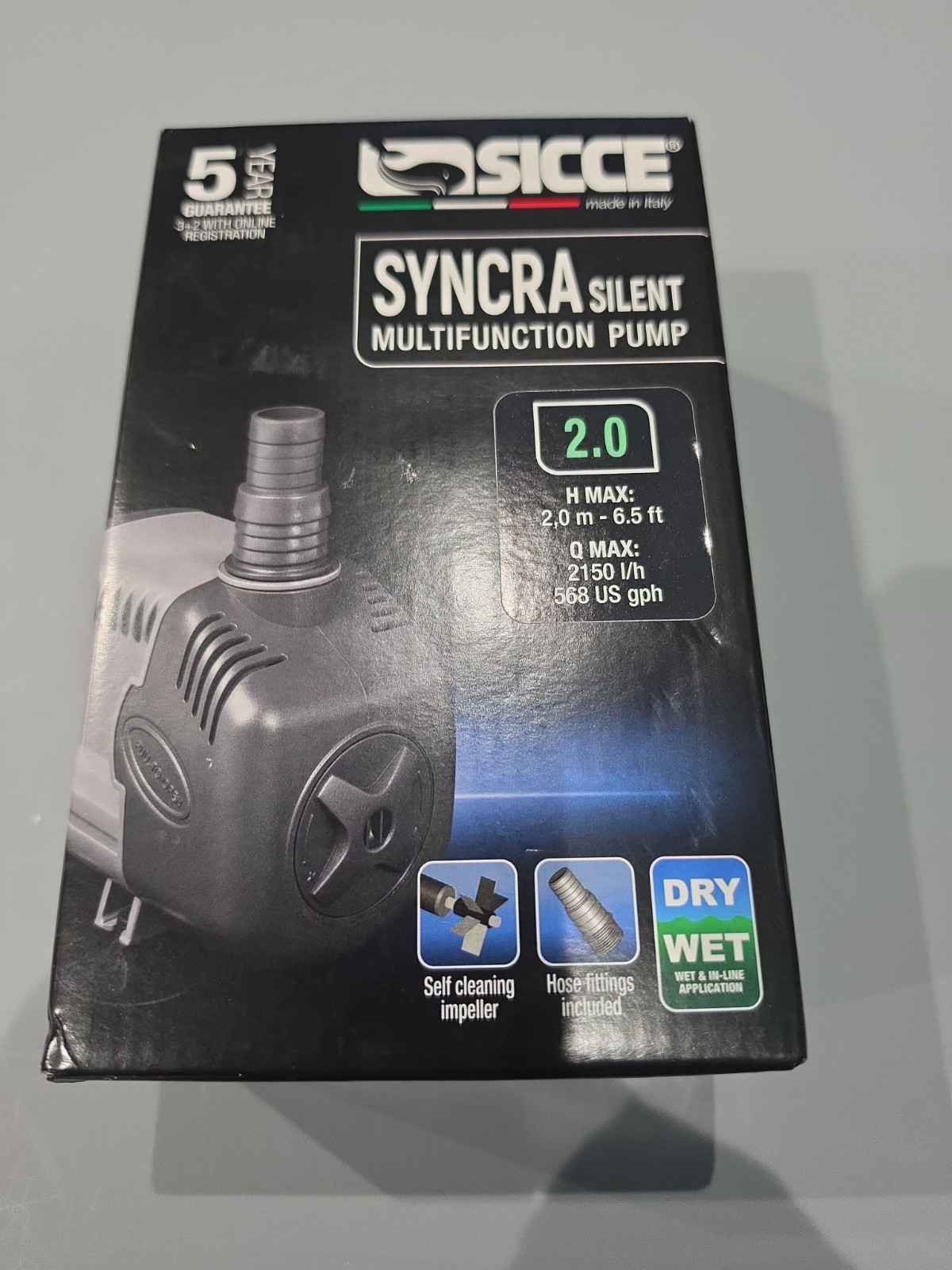 SICCE SYNCRA 2.0 Silent Multifunction Pump, 568 GPH