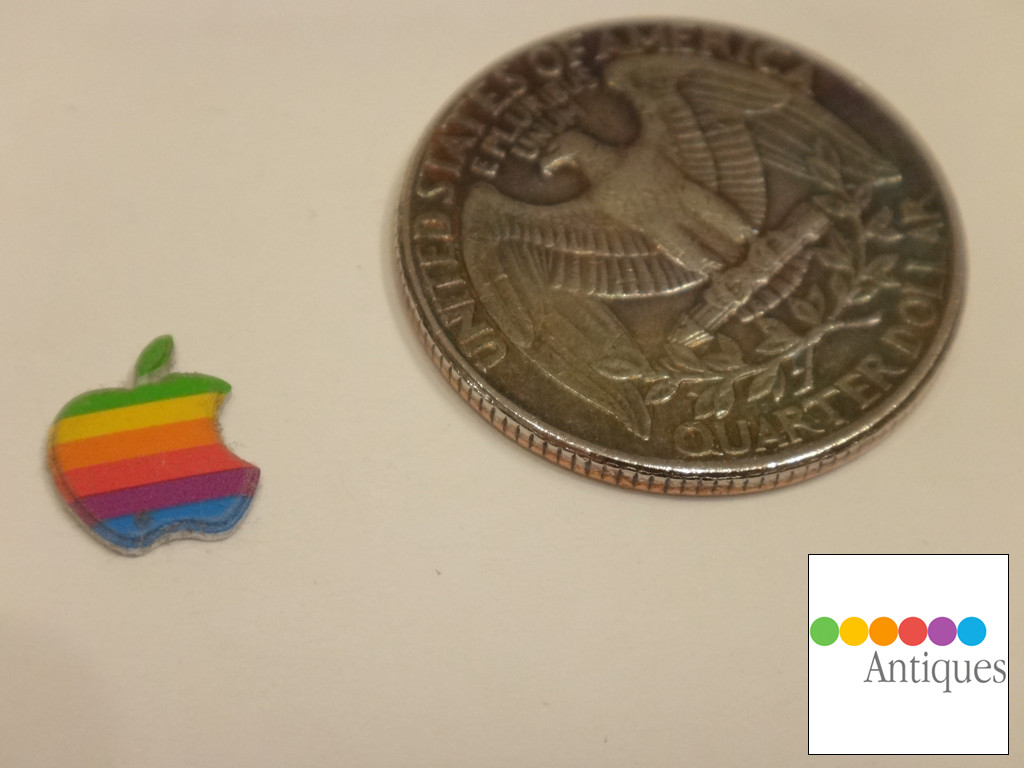 Apple Colorful Rainbow Logo Emblem Replacement Decal - 0.33" inch