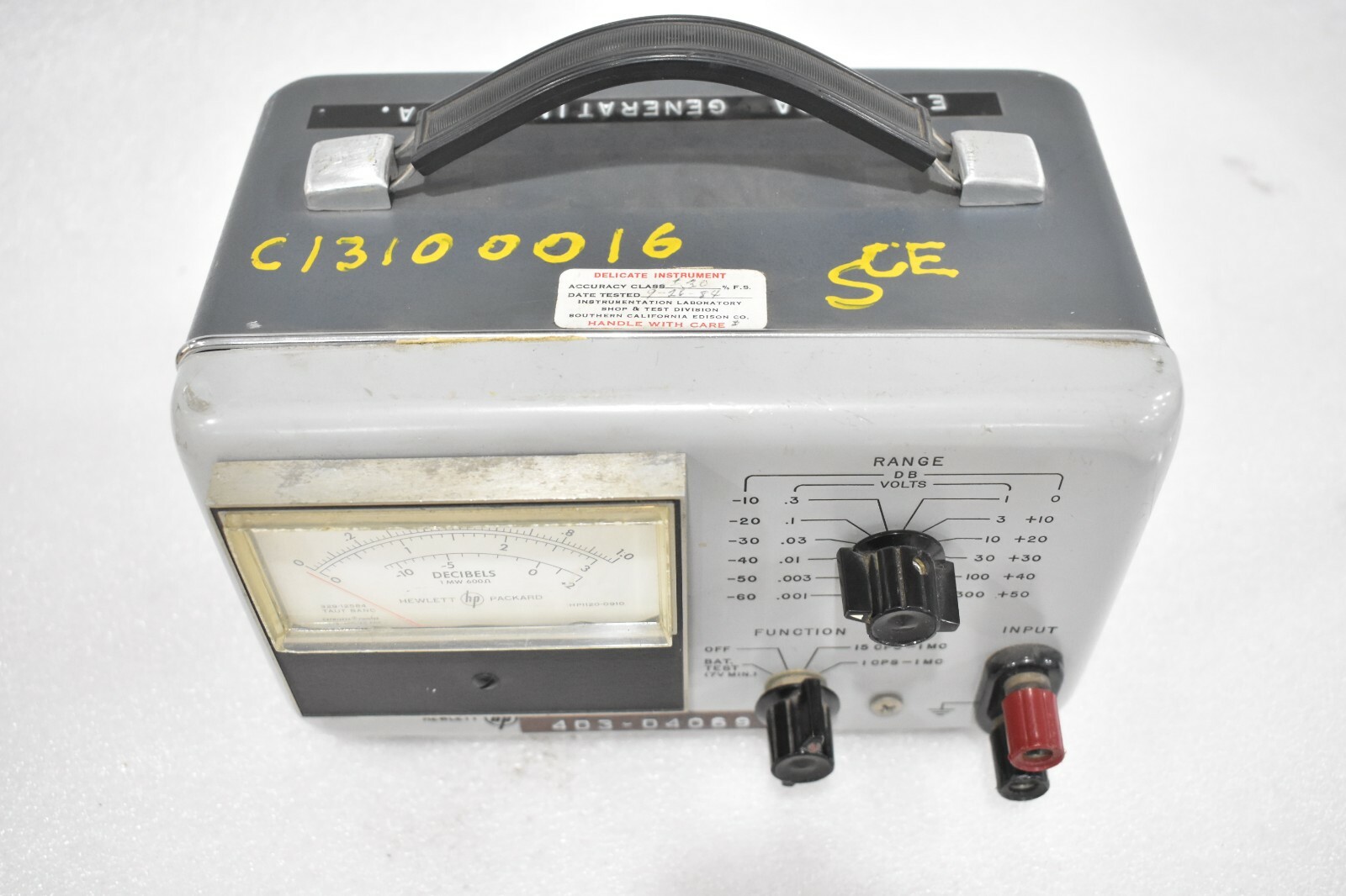 HEWLETT PACKARD 403-04069 TRANSISTOR VOLTMETER MODEL 403 VINTAGE