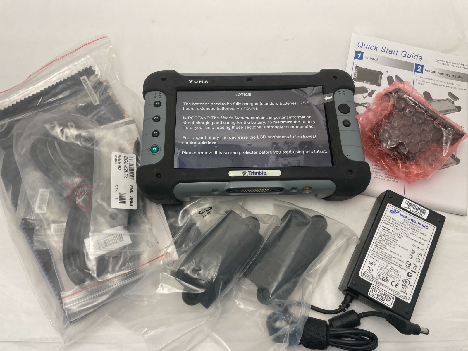Trimble Yuma Rugged Tablet PC Gray YMA-FGS6AS-00 WM7 Pro 1.6 GHz GPS BT WiFi NEW