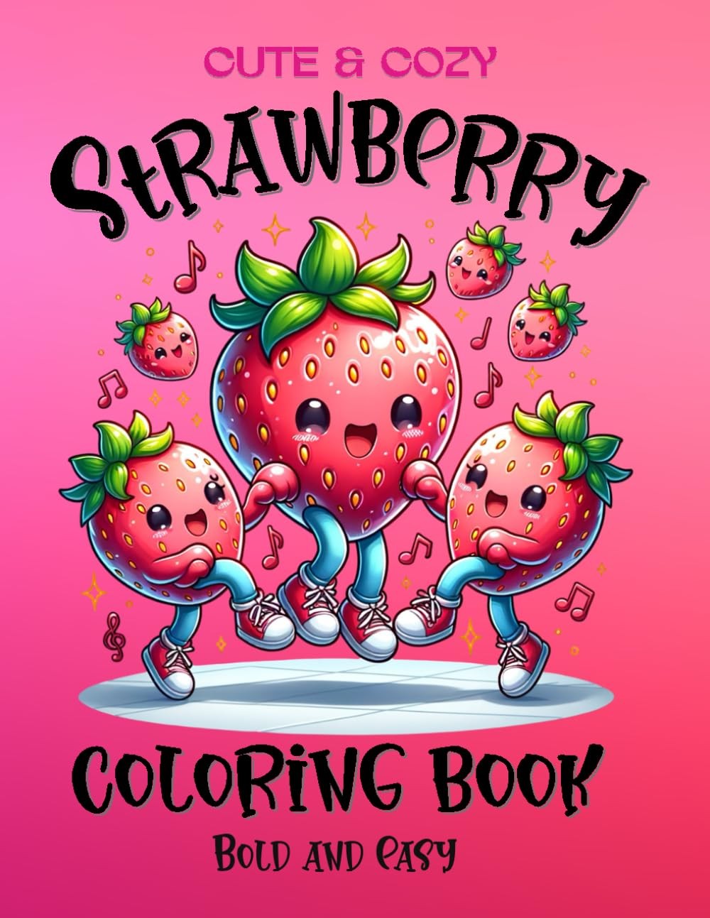 Strawberry Coloring Book: 50 Sweet and Simple Designs for Little Artists!