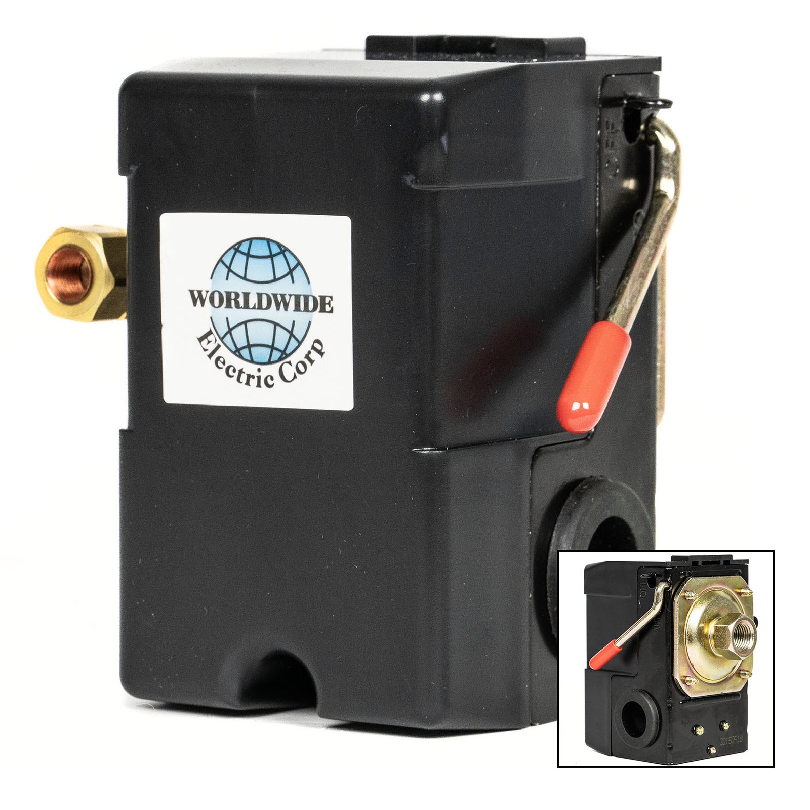Single Port 95-125 PSI Air Compressor Pressure Switch Control 1/4" NPT 12 Amp