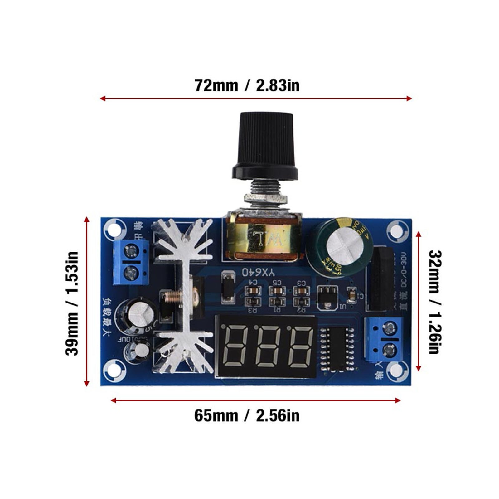LM317 Adjustable Voltage Regulator Power Supply Board Digital Voltage Display