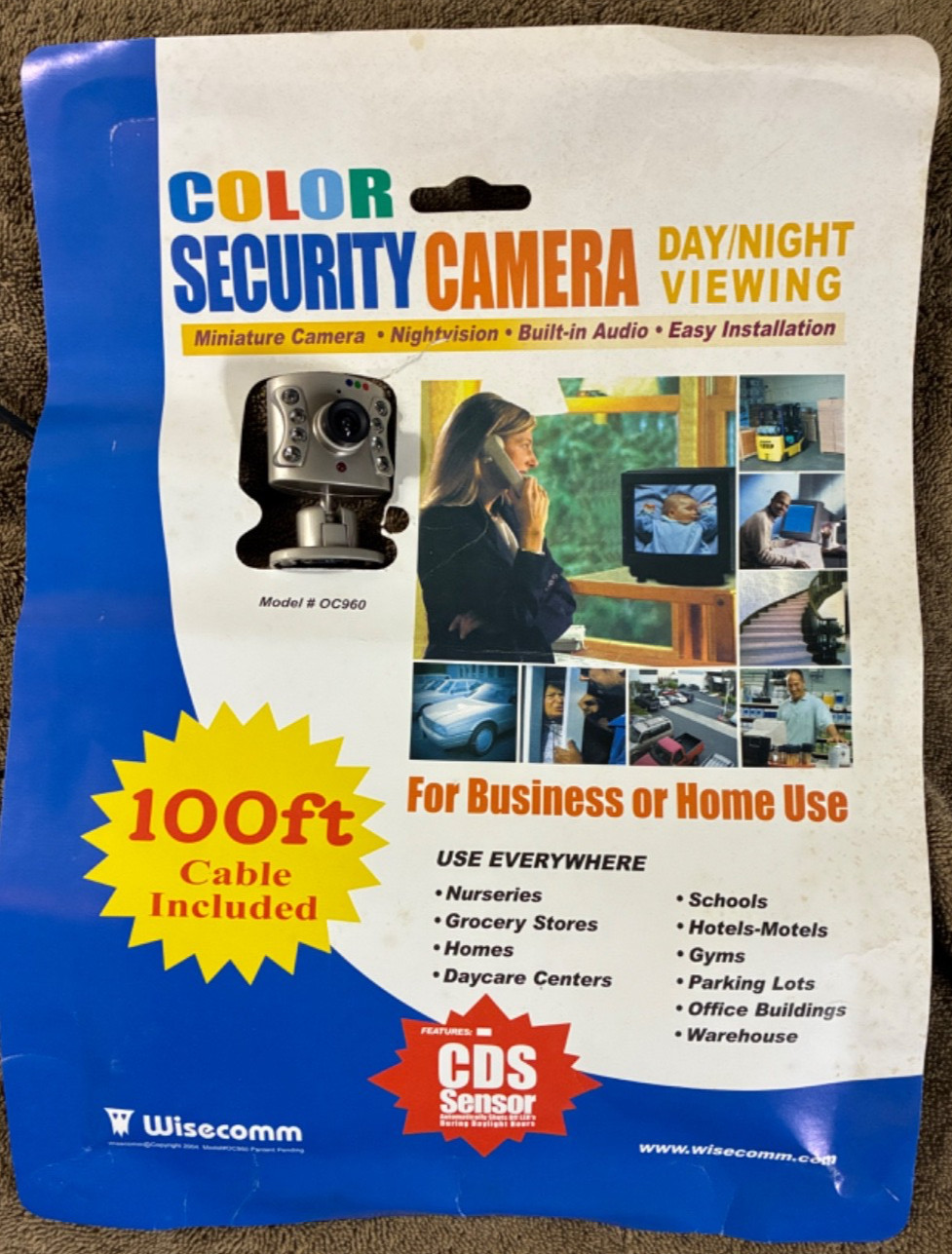 Wisecomm Color Day/Night Security Camera / tested / working