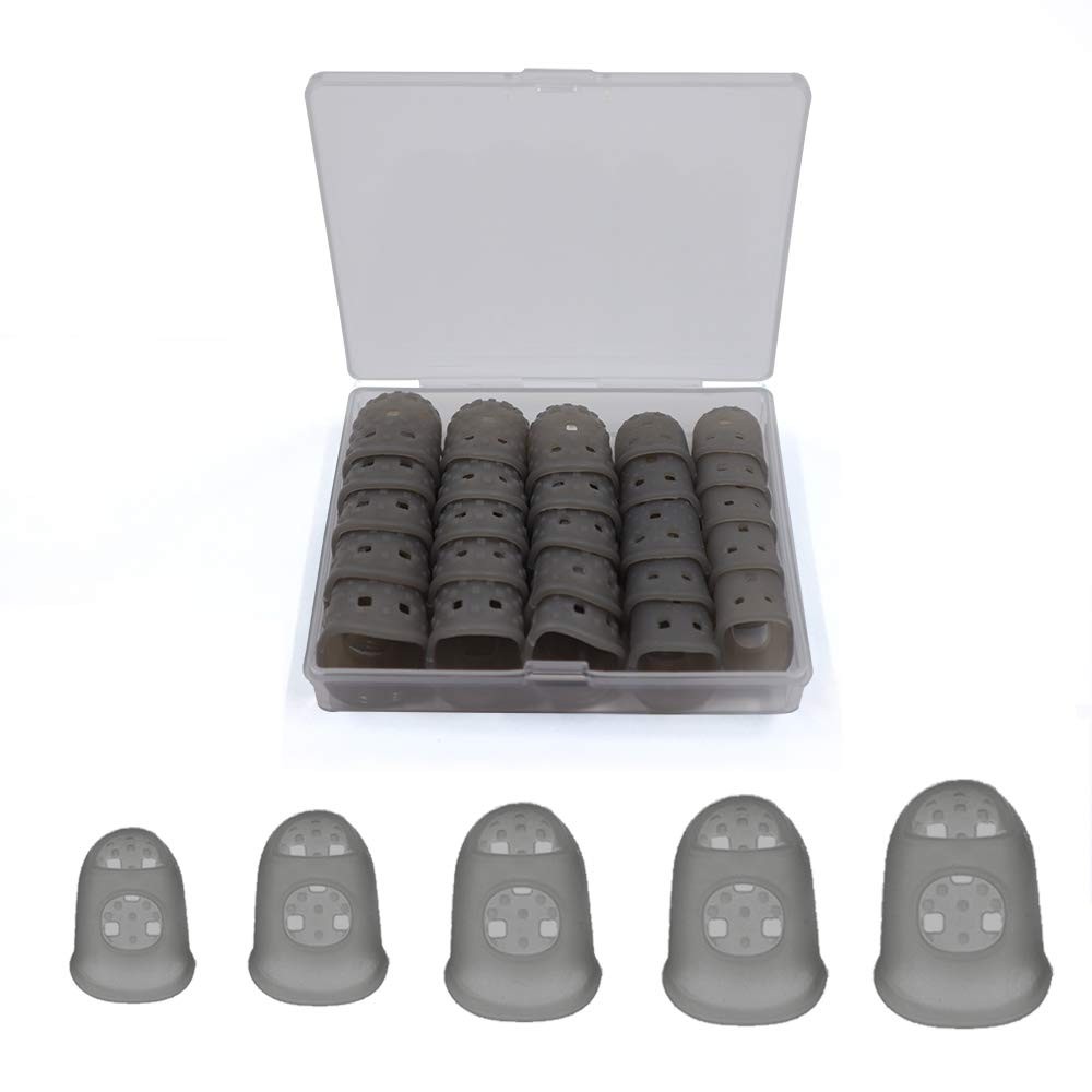 25 Pcs Guitar Fingertip Protector Silicone Guitar Finger Guards for Sewing