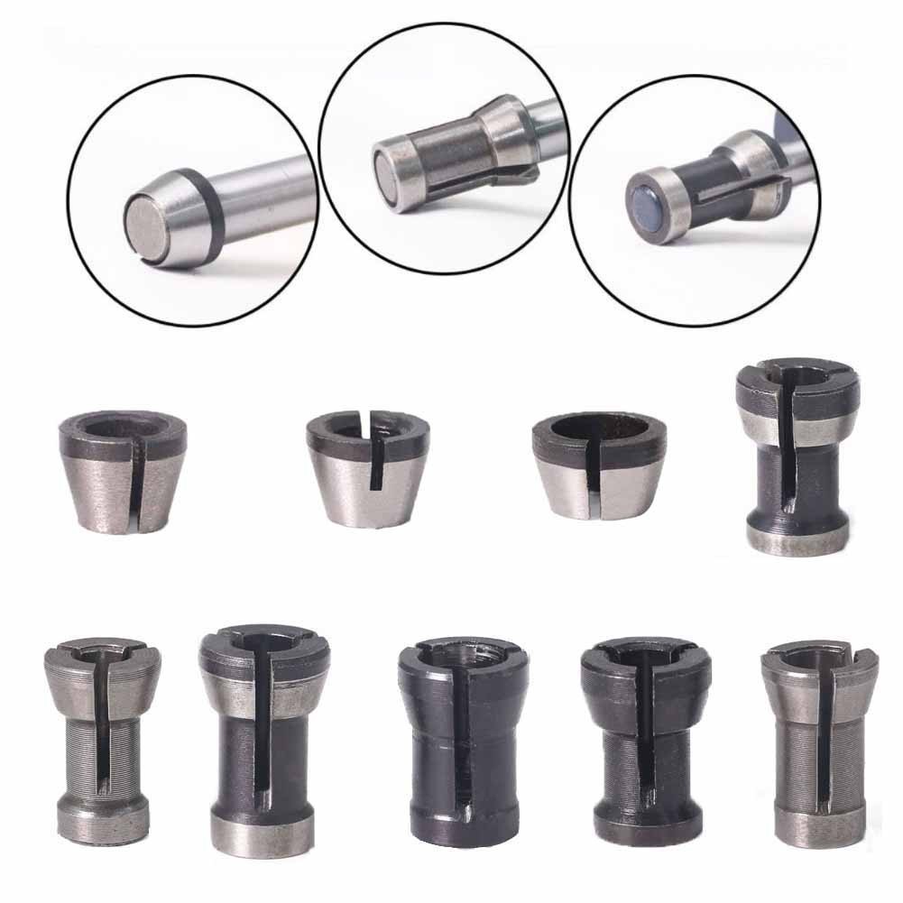 Carbon Steel Router Bit Shank Adapter for Chuck Conversion Engraving Trimming