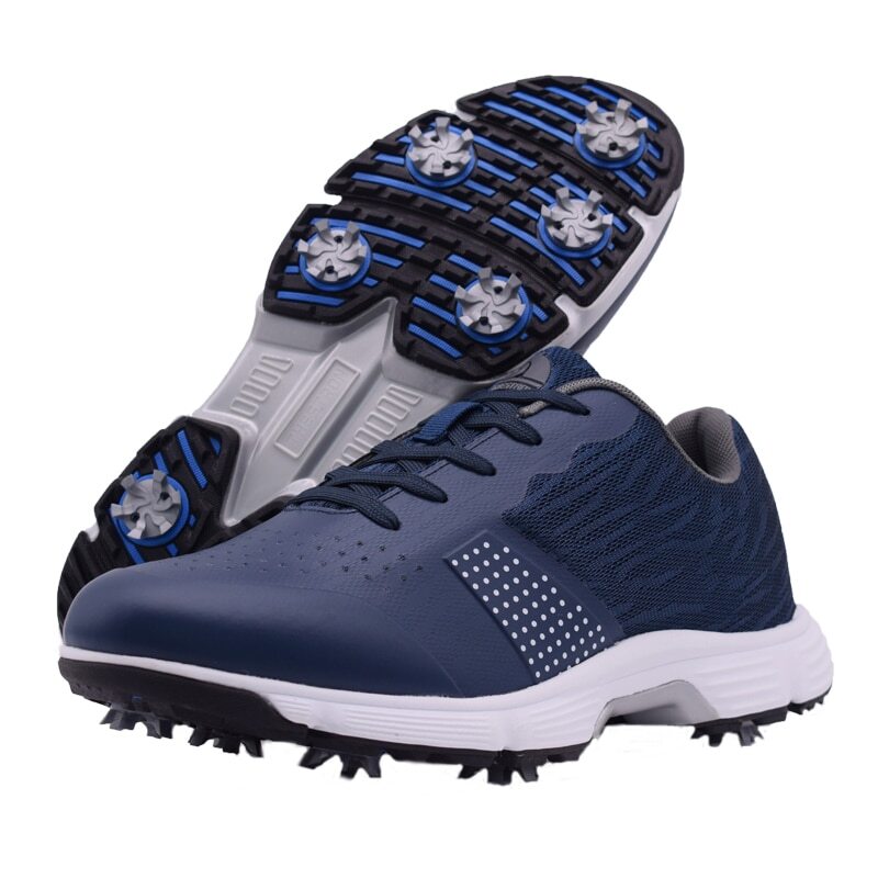High Quality Men Waterproof Anti Slip Spikes Golf Shoes Outdoor Walking Sneakers