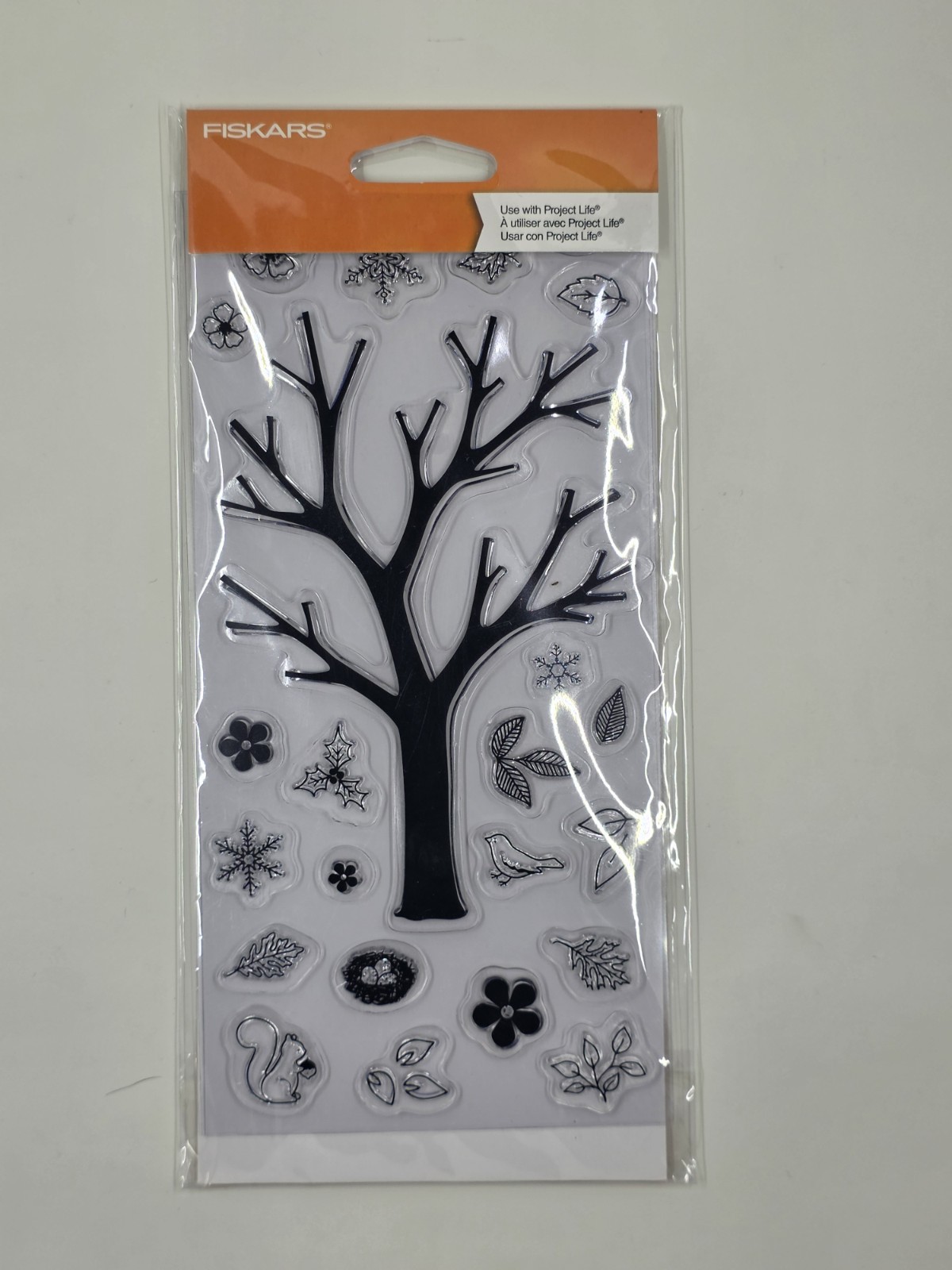 Fiskars Build-A-Tree Clear Stamps Set - Brand New