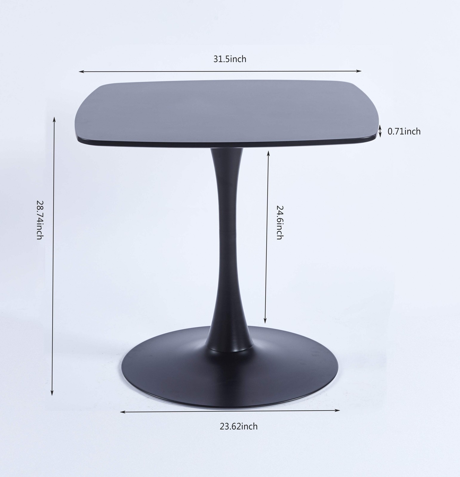 Homy Casa Special Dining Table,MDF Dining Table , Kitchen Table,Black,exective d