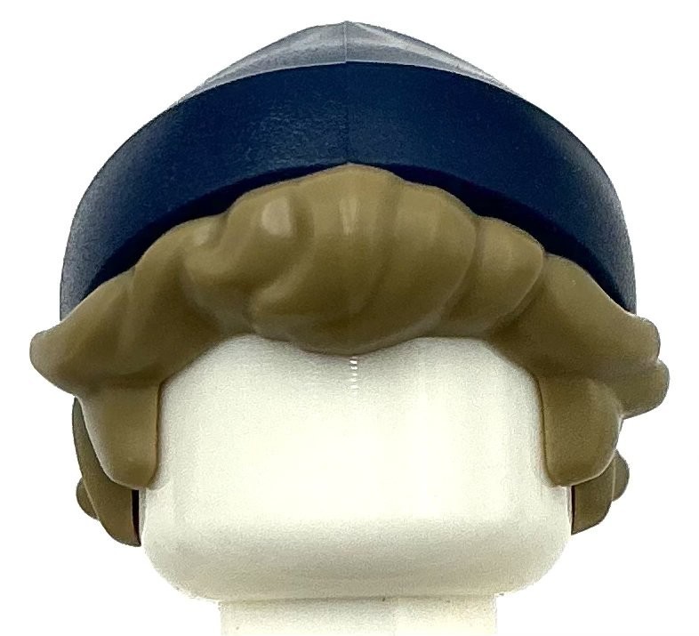 Lego New Dark Tan Minifig Hair Combo Hair w/ Hat Short Tousled Part