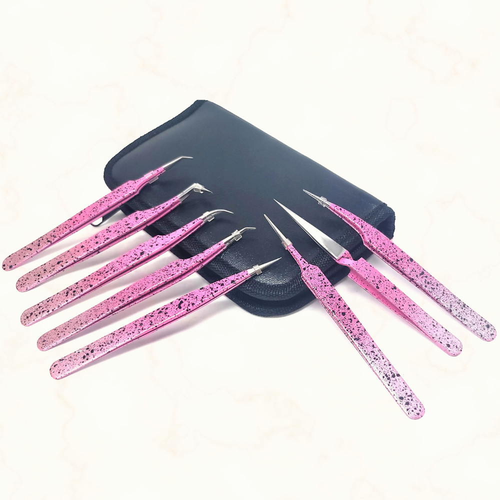 8Pcs Stainless Steel Tweezers for Salon Nail Art Beauty & Grooming Tools