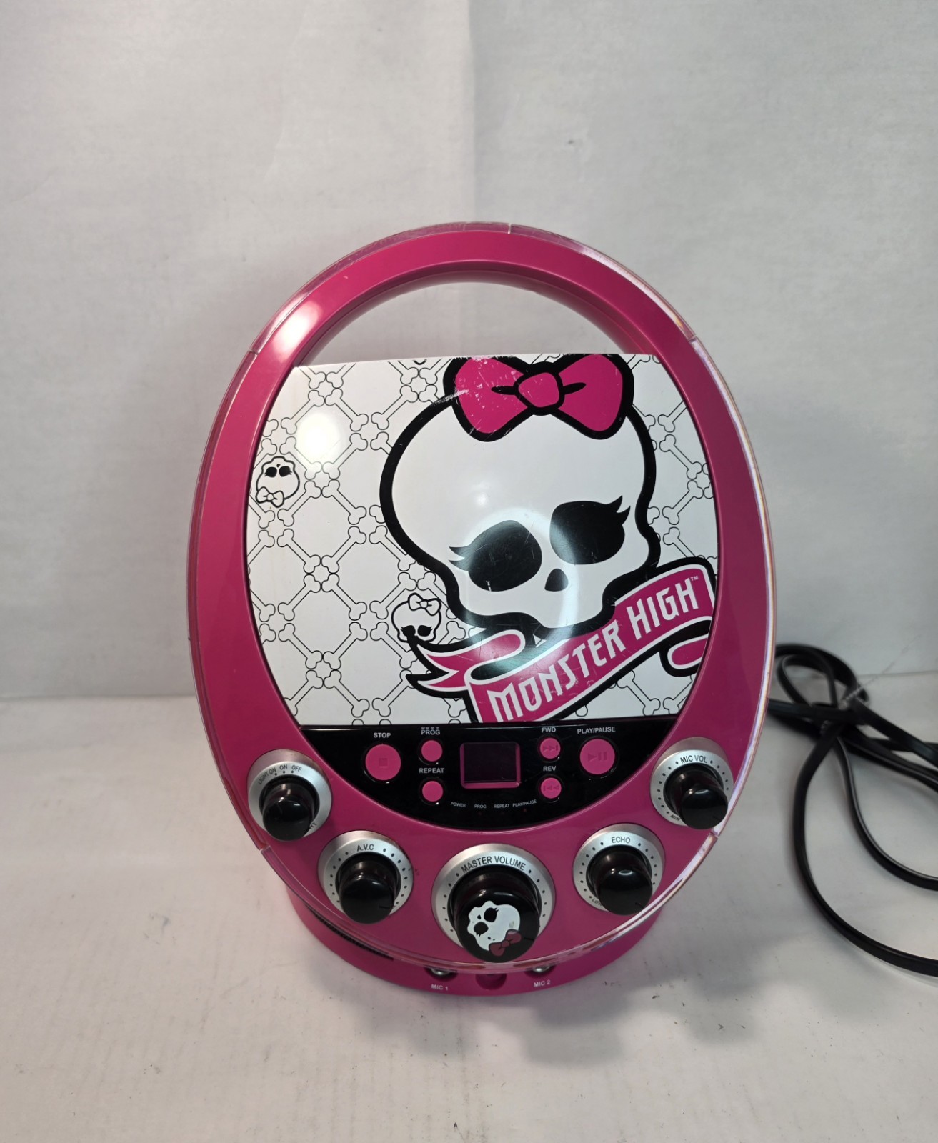 Monster High Disco Party CD Player & Karaoke Machine (2012) - (Tested)
