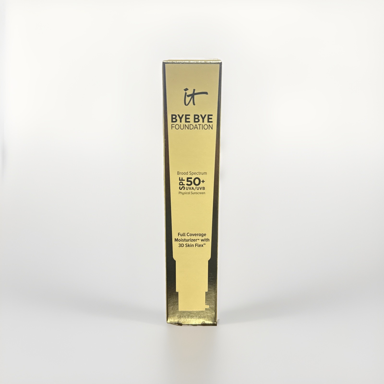 (2) It Cosmetics  Bye Foundation 1 Oz Moisturiz 50+SPF Full Coverage FAIR 6/26
