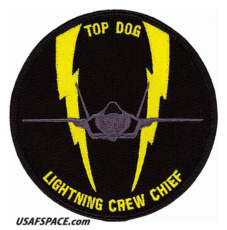 USAF 61st AMU - TOP DOG- F-35 -LIGHTNING CREW CHIEF -Luke AFB, AZ-ORIGINAL PATCH