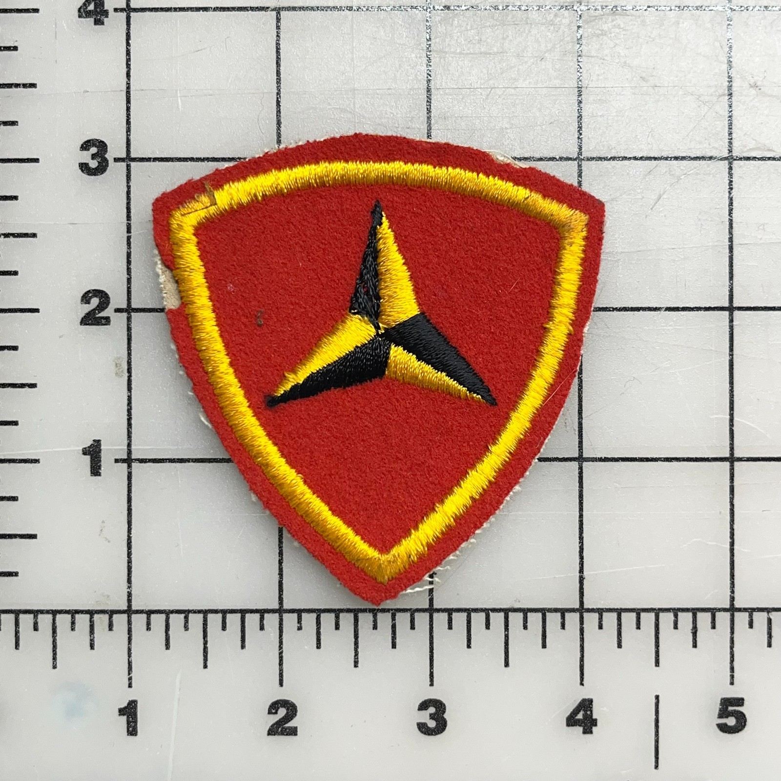 3rd Marine Division Original WW2 Wool Patch Dated "Marty From Slim 1-28-45"