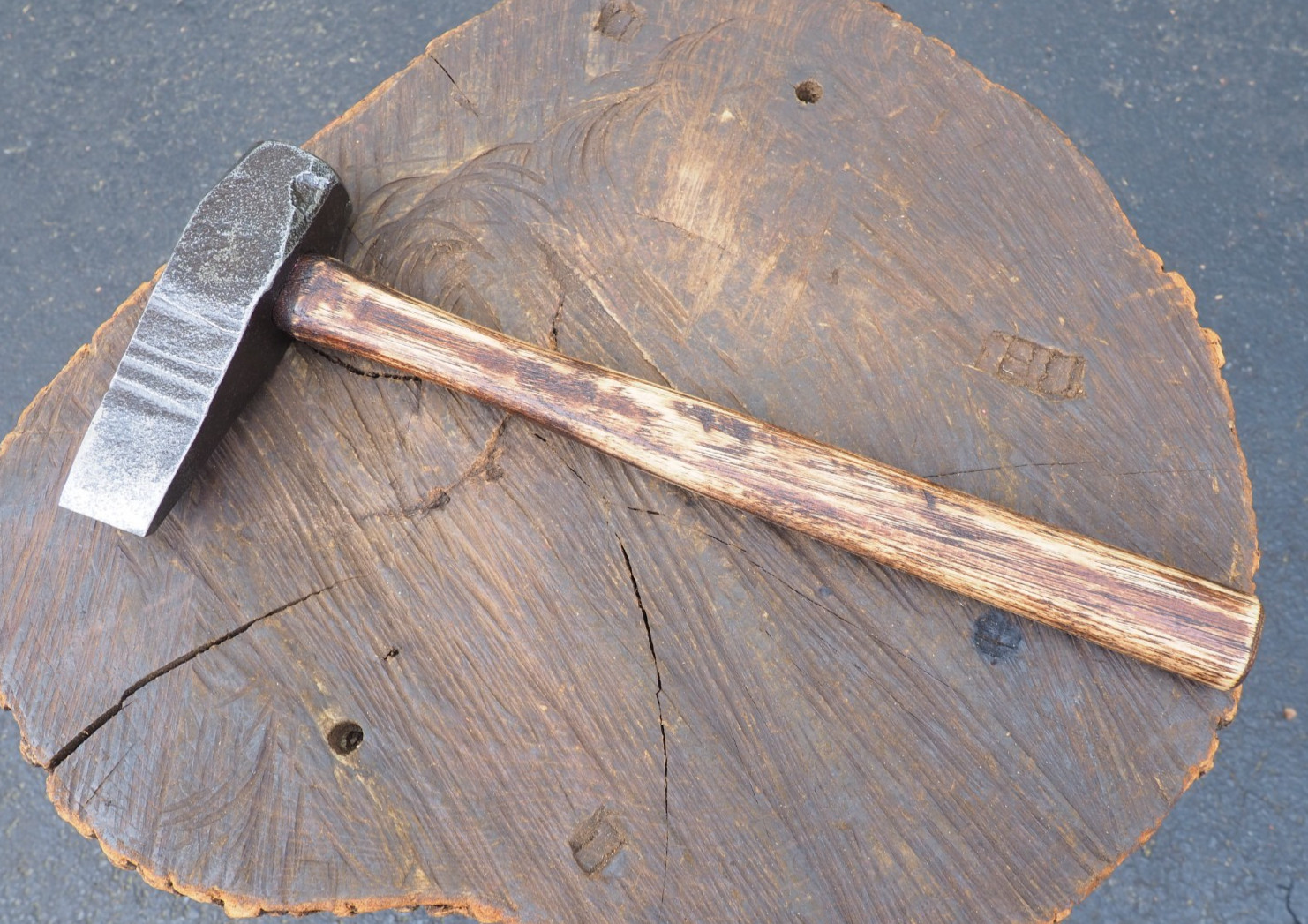 SHARP 4LB SLANT FACED STRAIGHT BUTCHER DIAGONAL CUT OFF BLACKSMITH HAMMER ANVIL