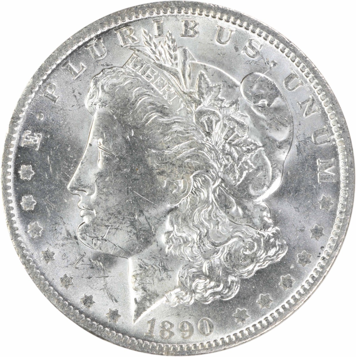 1890-O Morgan Silver Dollar BU Uncertified #1138