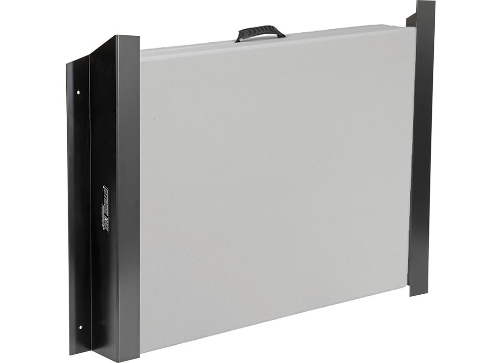 Extreme Max 5001.6547 Wall-Mount Aluminum Table Holder For Shop/Garage - Black