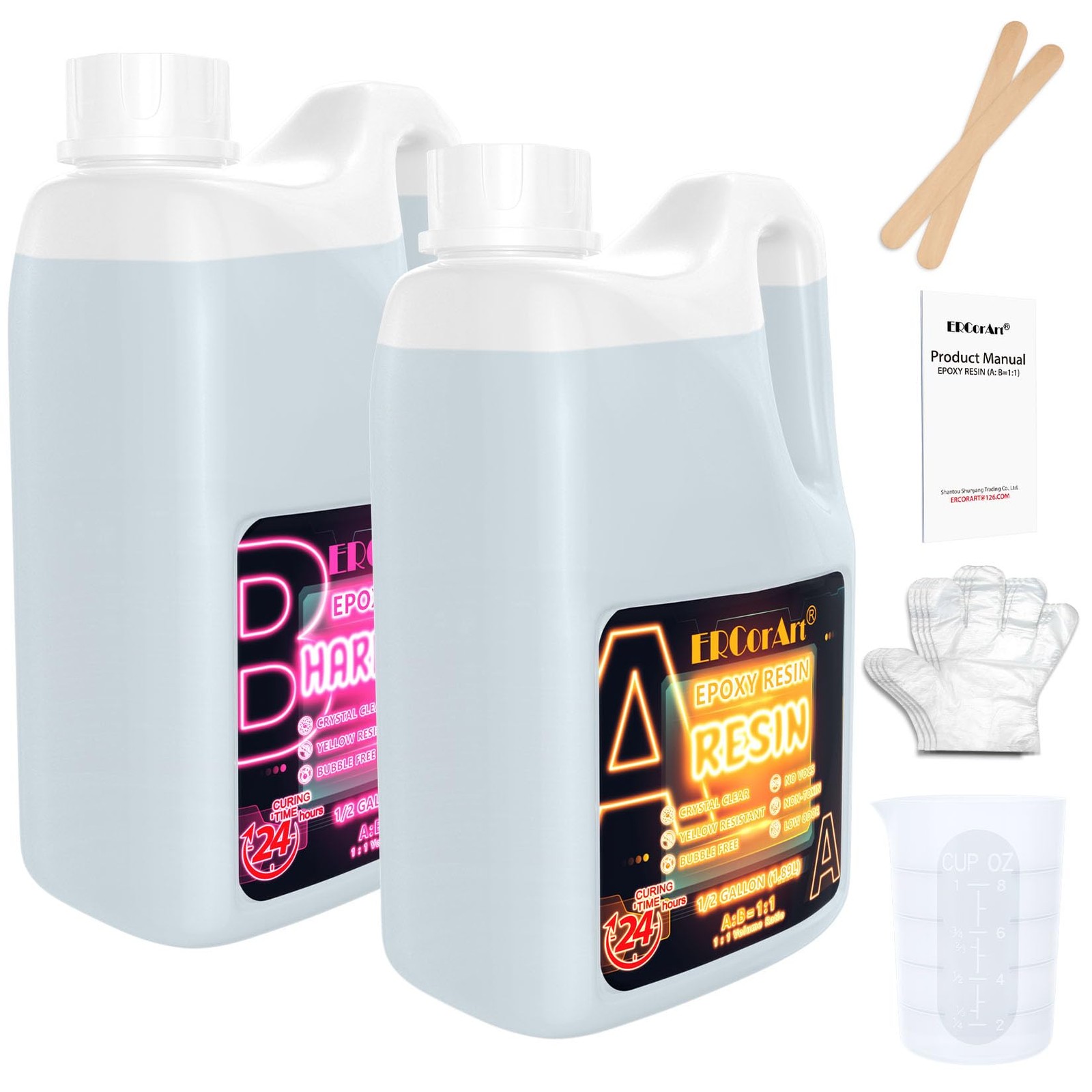Deep Pour Epoxy Resin Kit - 1 Gallon Clear for Crafts, 1 gallon -N,