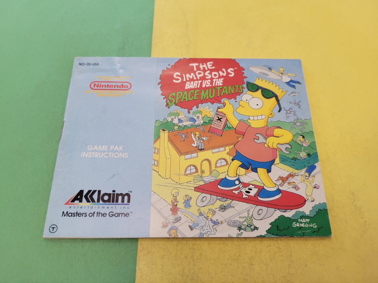 The Simpsons Bart Vs The Space Mutants NES Nintendo Instruction Manual ONLY