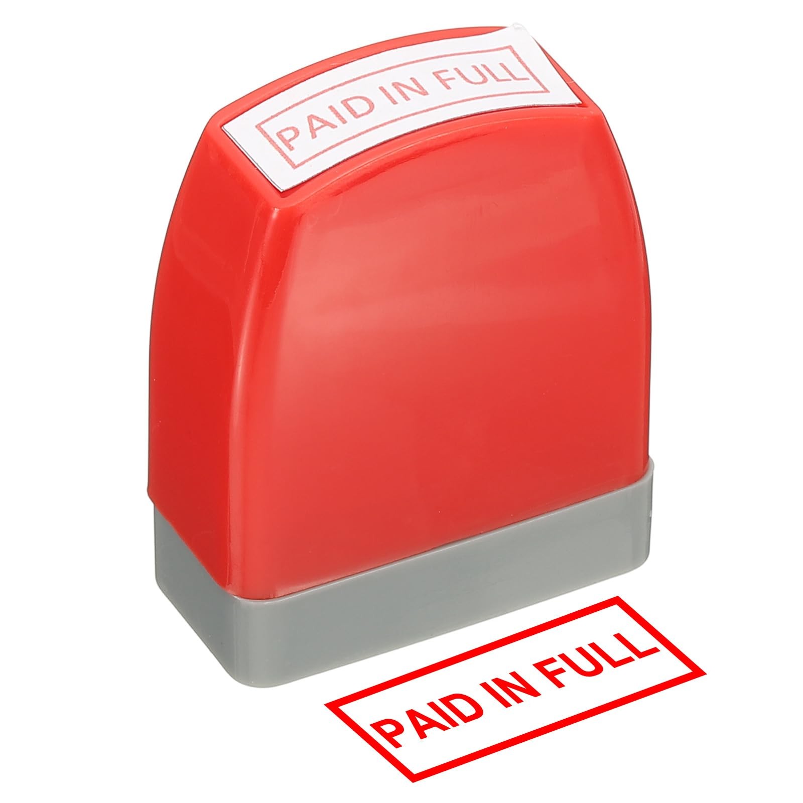 PATIKIL Paid in Full Notice Stamp Self Inking, Red Ink Office 43x21mm,
