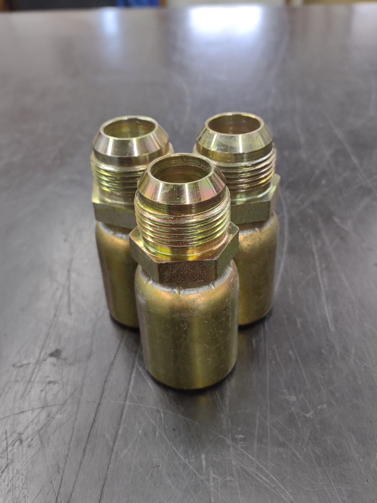 3/4" Hose x -14 JIC Male Hydraulic Hose Fitting - Imp. Eastman HU12-14MJ - Qty 3