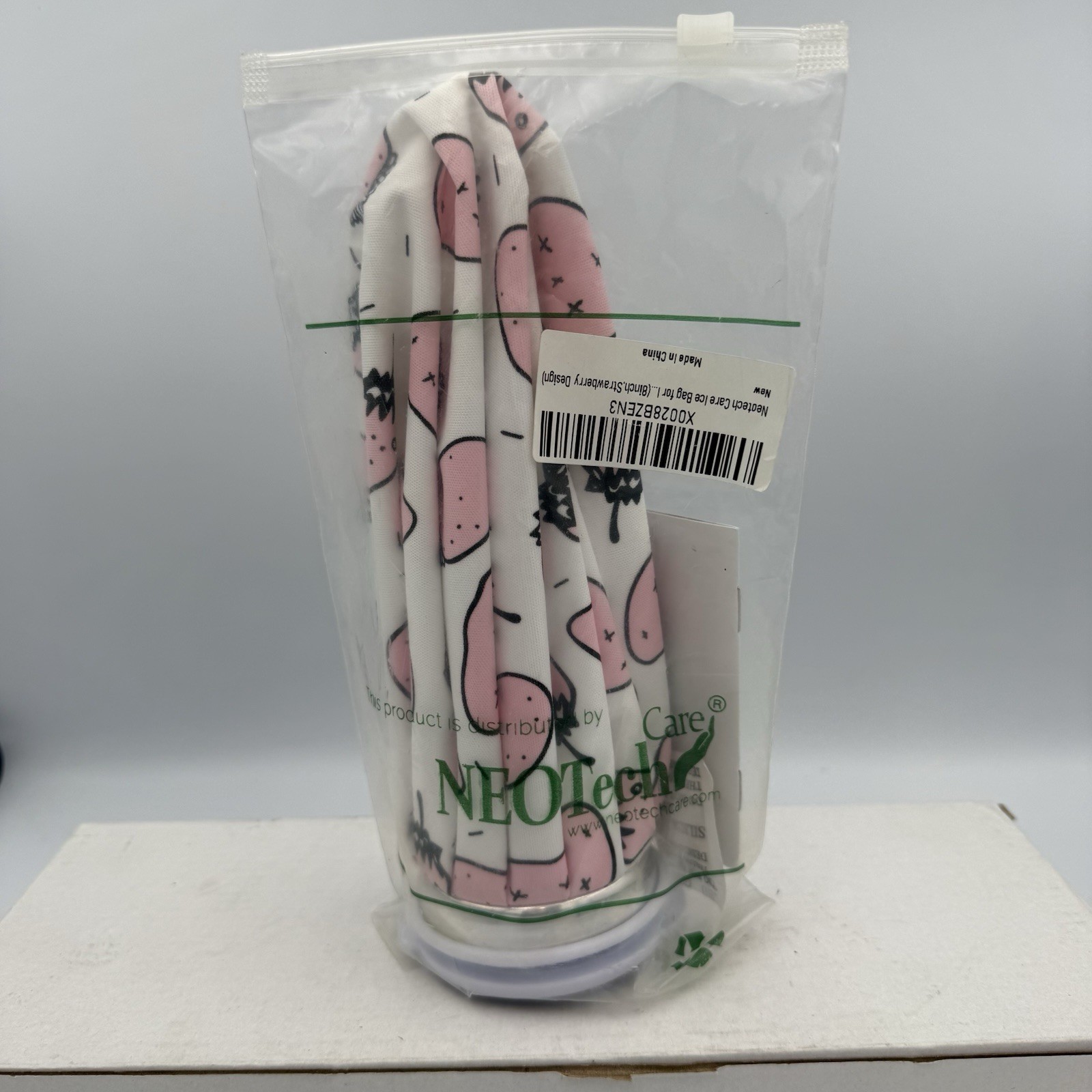 New In Bag Neo Tech Reusable Cold and Hot Compress Ice Bag Strawberry Pattern