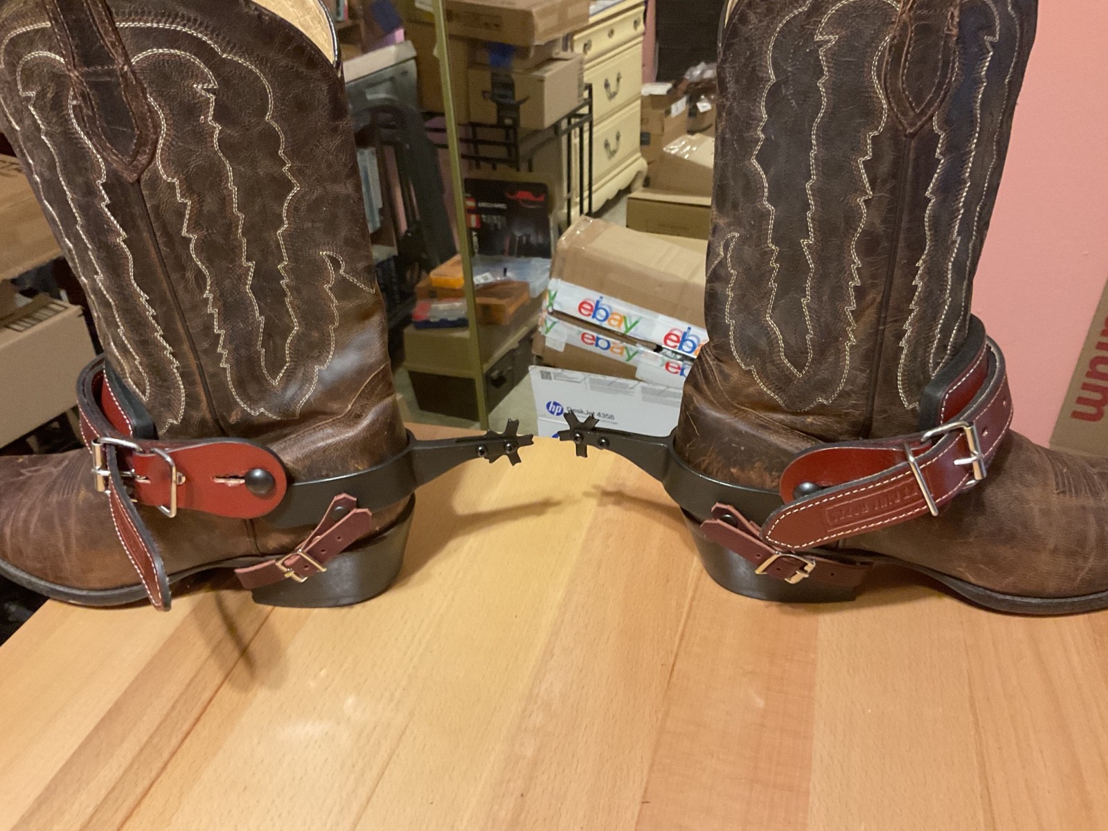 AJ Tack bull riding or bareback riding Spurs. Well designed and manufactured!