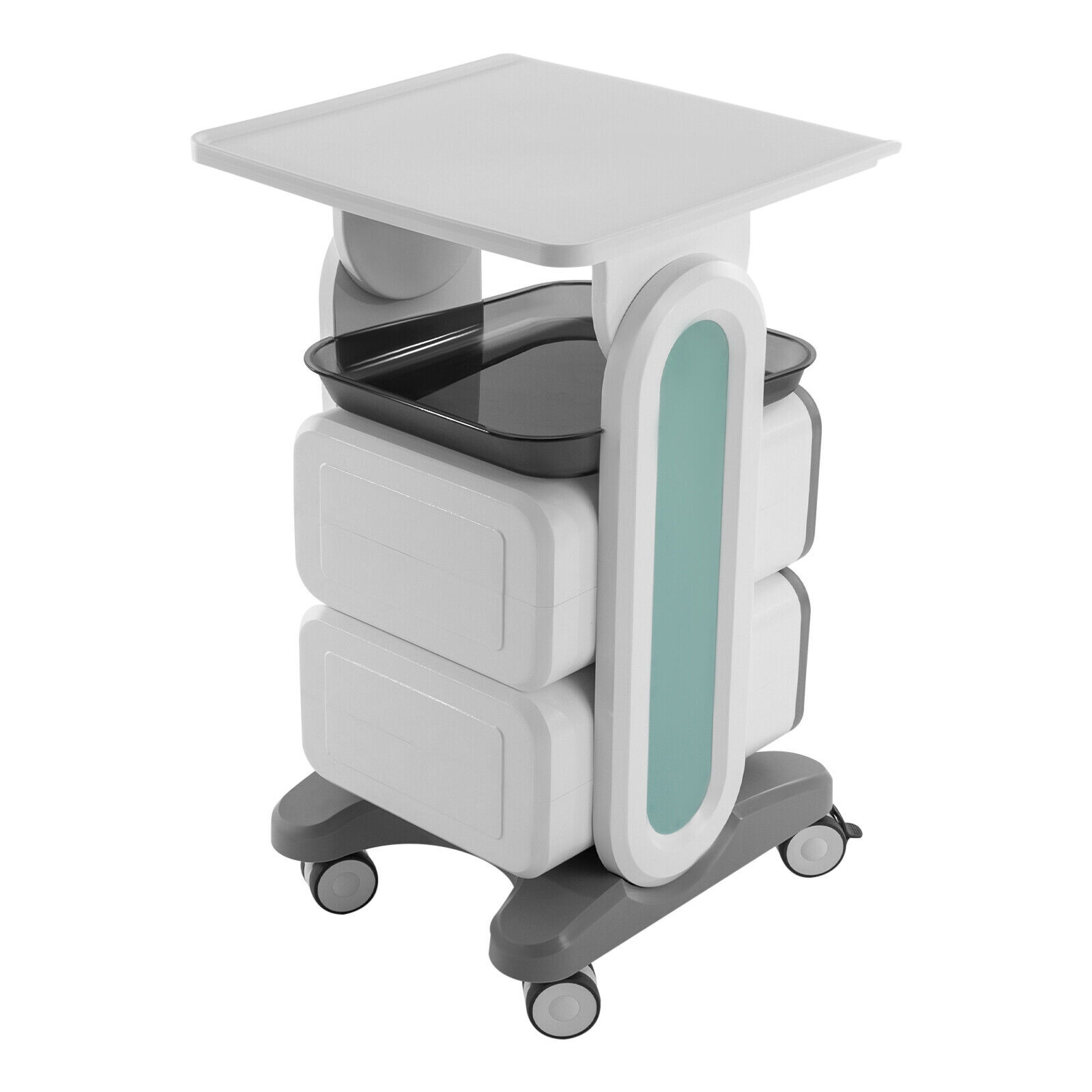 Dental Cabinet Mobile Cart 2 Drawers Stainless Steel Storage Cabinet with wheels