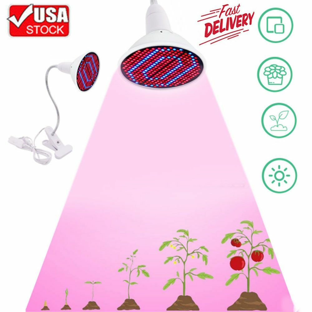 200 LED Grow Light UV IR LEDGrowing Lamp for Indoor Plants Hydroponic Plant  USA