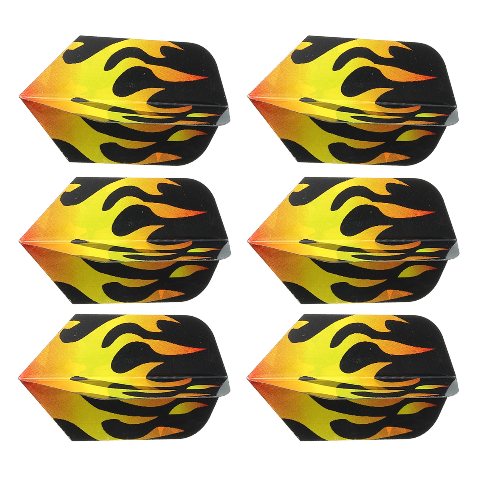 6Pcs Dart Shaft Rings,PET Unique Design Dart Accessory(Black Yellow)