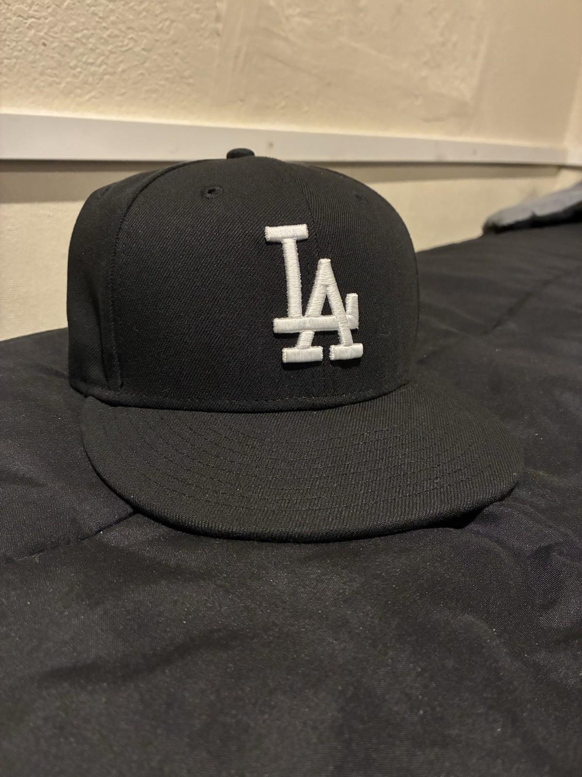 New Era 9FIFTY LA Dodgers Black Gray Snapback Hat Adjustable Cap