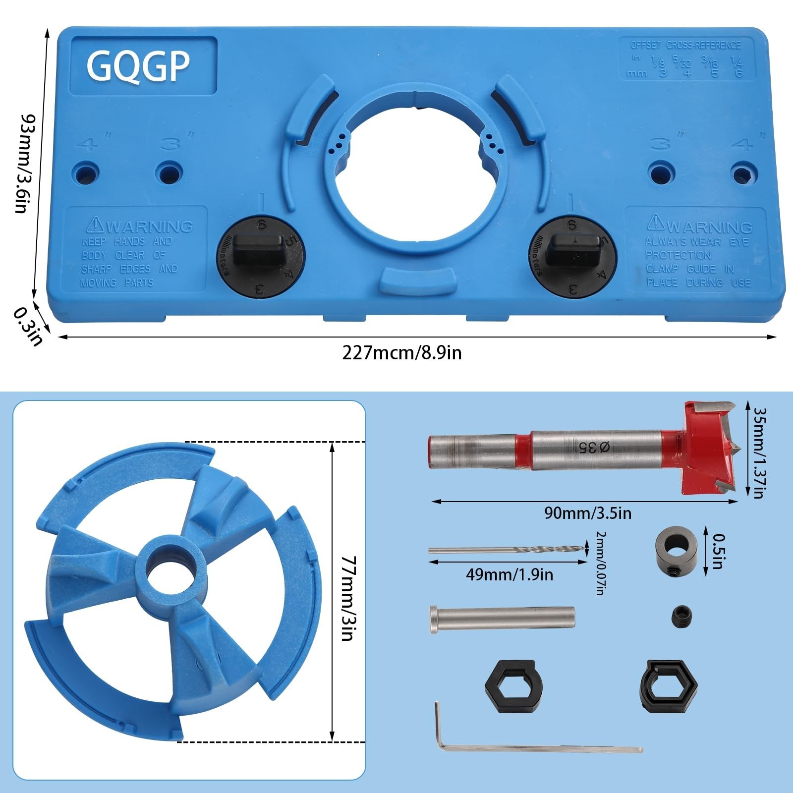 35mm Hinge Jig Concealed Hinge Hole Saw Jig Higne Drilling Jig Hole Guide Woo...
