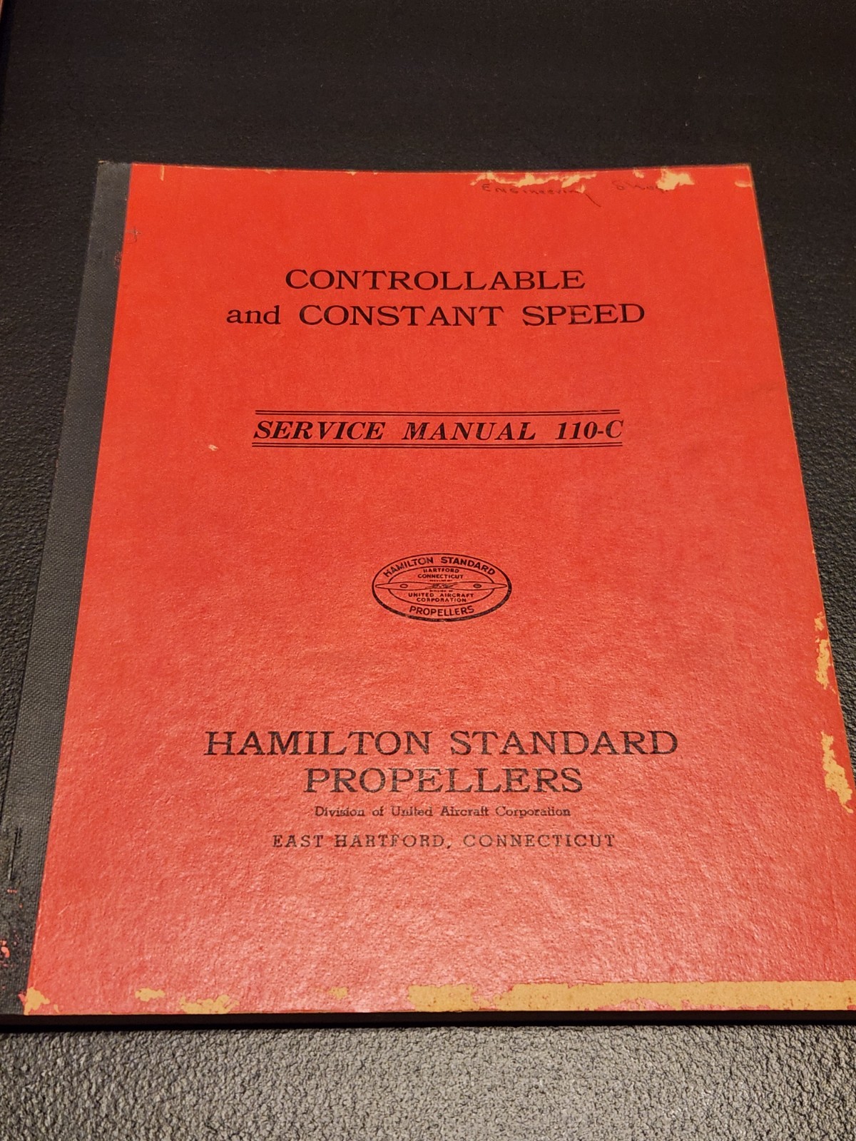Vintage 1937 Hamilton Standard Propellers Service Manual 110-C – Original