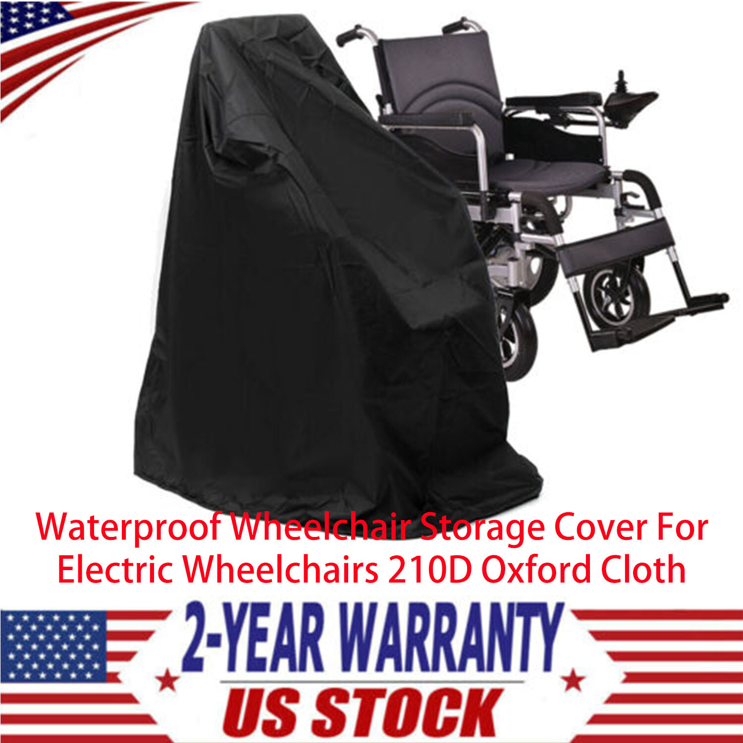Waterproof Wheelchair Storage Cover For Electric Wheelchairs 210D Oxford Cloth