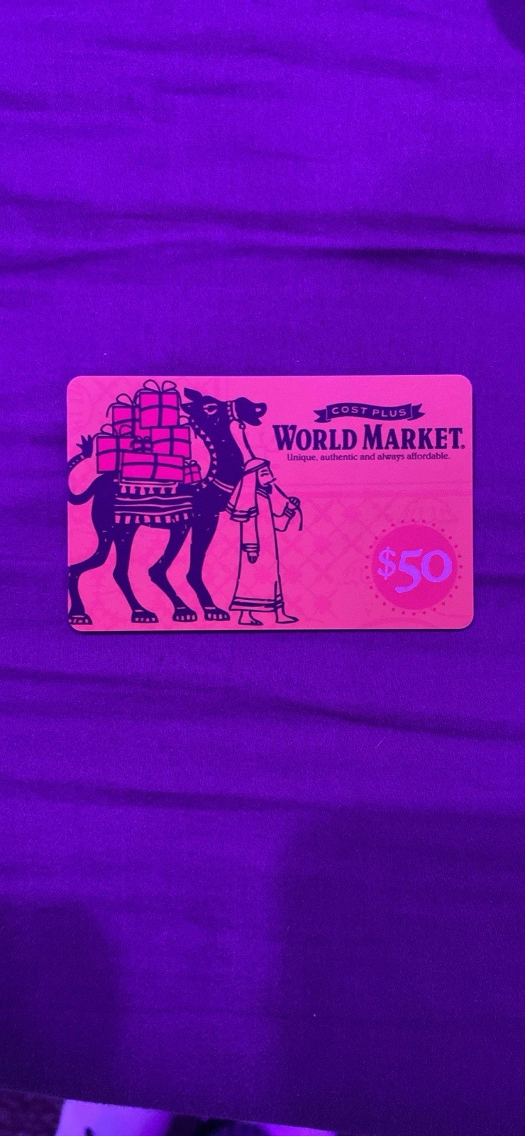 Cost Plus World Market $50 Department Store Gift Card US-Nationwide