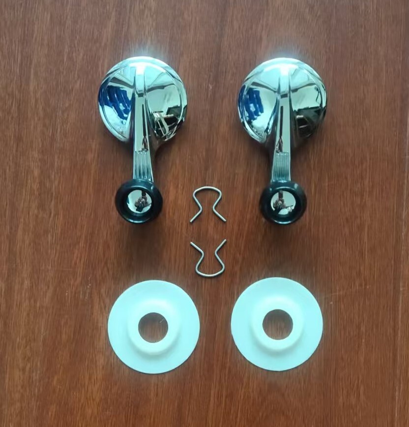 interior chrome Vent window Crank handle Kit pair  for 1953-60 Bel Air 150 210