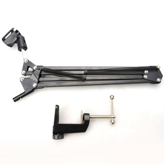 Universal Desk Cantilever Microphone Stand Foldable Adjustable Tripod MIC Holder