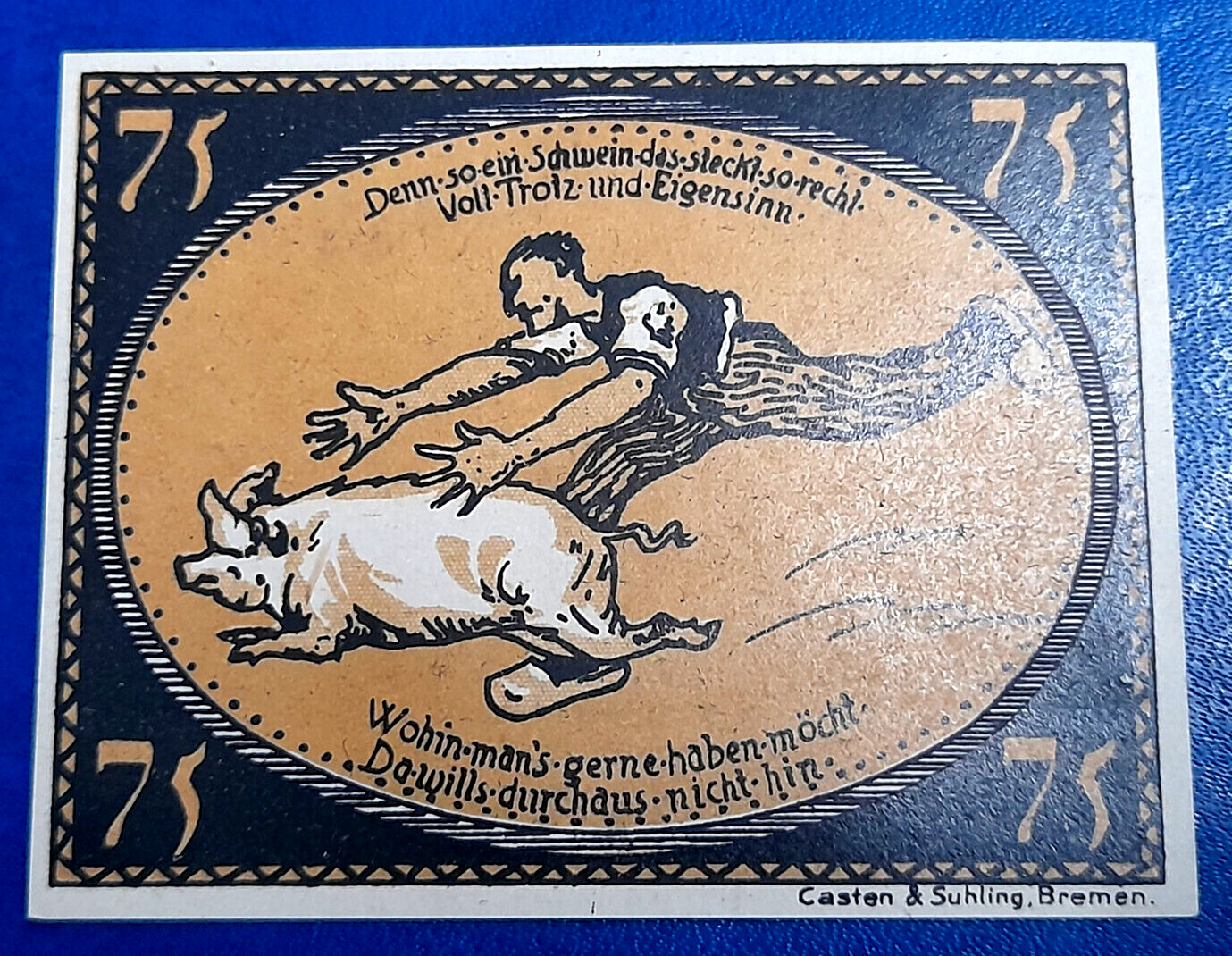 DIEPHOLZ NOTGELD 75 PFENNIG 1921 EMERGENCY MONEY GERMANY BANKNOTE (32370)