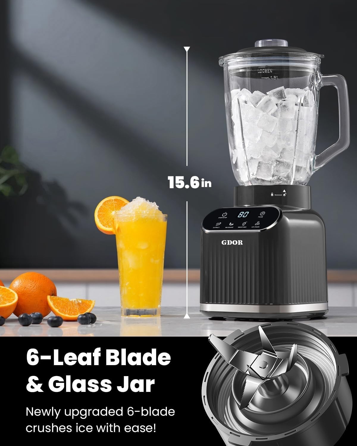 Versatile 5-Function Blender: 1200W Powerful Performance & Self-Cleaning Feature