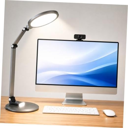 LED Desk Lamp for Home Office, Eye-Caring Dimmable Table Lamp with Adjustable