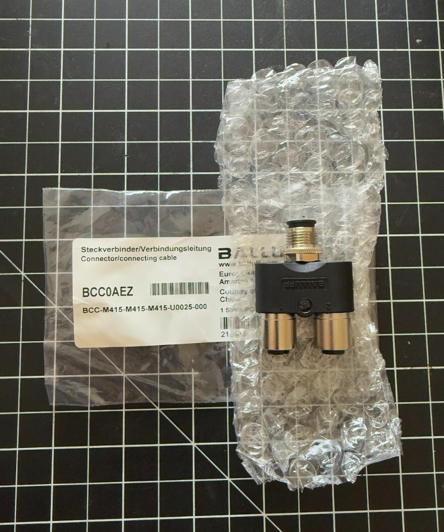 Balluff BCC M415-M415-M415-U0025-000 BCC0AEZ M12 5 Pin Male to 2 Female, New