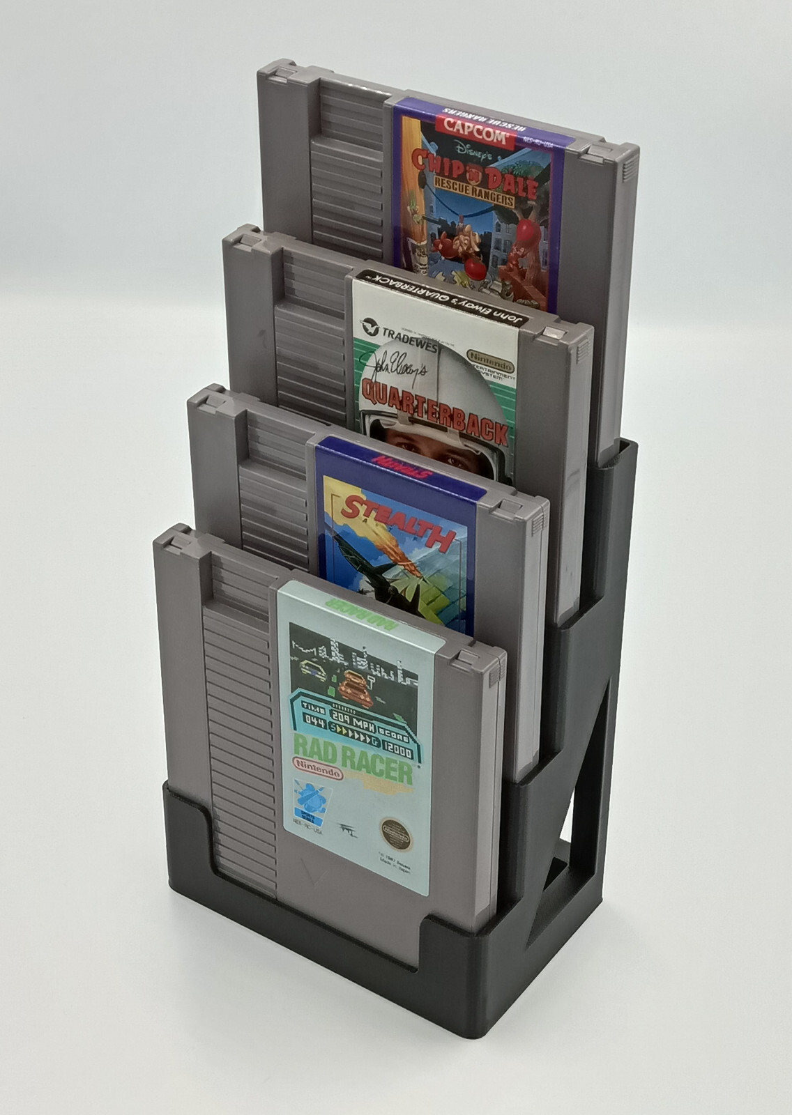 Nintendo NES Display Stand Tower Holder Case - Holds 4 Games