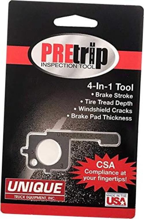 Unique Truck Equipment Pre-Trip Inspection Tool - 4-in-1 Inspection Tool for