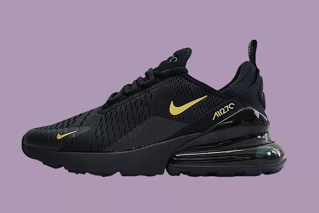 US NEW Nike Air Max 270 Men's  Shoes Black Golden  NEW “AH8050-007"